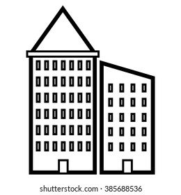 Flat house icon. Home vector image to be used in web applications, mobile applications and print media.