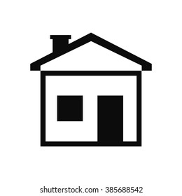 Flat house icon. Home vector image to be used in web applications, mobile applications and print media.
