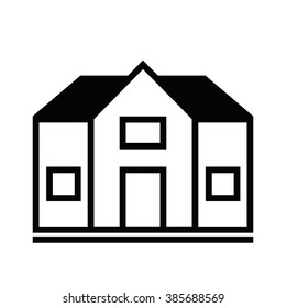 Flat house icon. Home vector image to be used in web applications, mobile applications and print media.