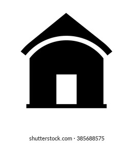 Flat house icon. Home vector image to be used in web applications, mobile applications and print media.