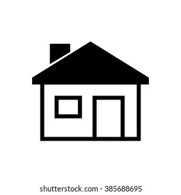 Flat house icon. Home vector image to be used in web applications, mobile applications and print media.