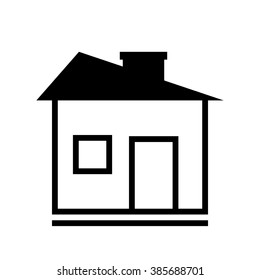 Flat house icon. Home vector image to be used in web applications, mobile applications and print media.