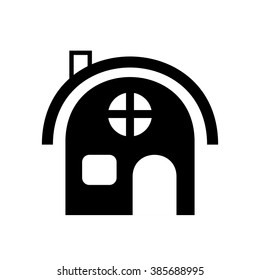 Flat house icon. Home vector image to be used in web applications, mobile applications and print media.