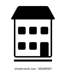 Flat house icon. Home vector image to be used in web applications, mobile applications and print media.