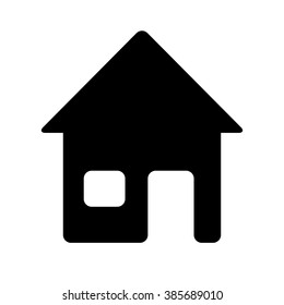 Flat house icon. Home vector image to be used in web applications, mobile applications and print media.