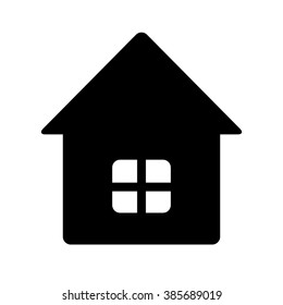 Flat house icon. Home vector image to be used in web applications, mobile applications and print media.