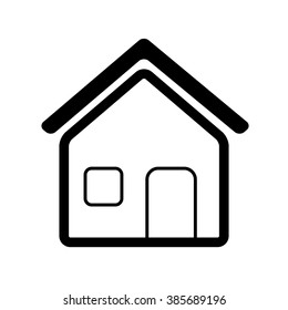 Flat house icon. Home vector image to be used in web applications, mobile applications and print media.