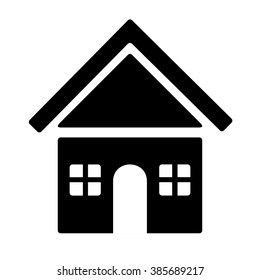 Flat house icon. Home vector image to be used in web applications, mobile applications and print media.