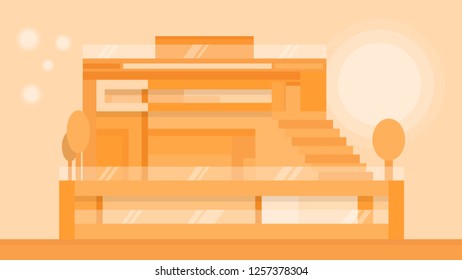 Flat House Illustration