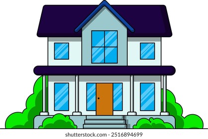 imagem de design de ilustração de casa plana