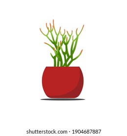 flat house plant pot vector. decorative. indoor plant. potted plant. flower vector. plant ilustration. leaf icon. plants symbol. white background. decoration 