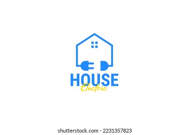 Ilustración vectorial de diseño de logotipo de cámara plana y enchufe