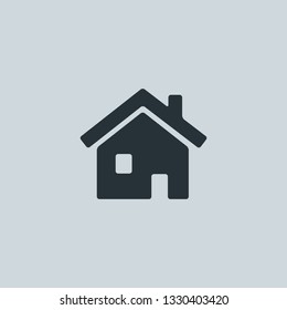 Flat house sign vector icon. House sign illustration for web, mobile apps, design. House sign vector symbol.