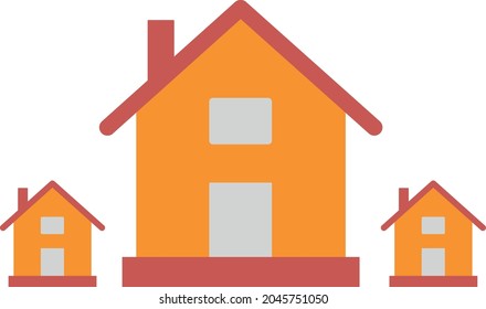 
Flat house vector art illustration
