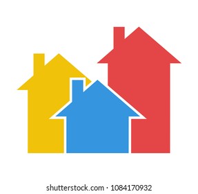 flat houses icon