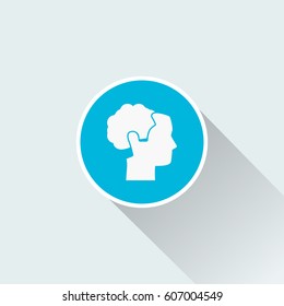 flat human brain icon