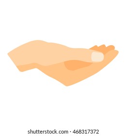 Flat human hands isolated creativity concept
