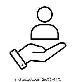 Ícone De Vetor De Recrutamento De Recursos Humanos Simples