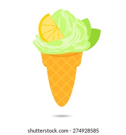 Flat ice cream icon 03