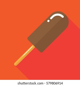 Flat ice cream icon