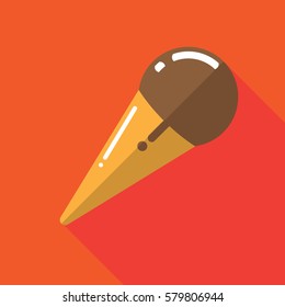Flat ice cream icon