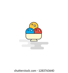 Flat Ice cream Icon. Vector