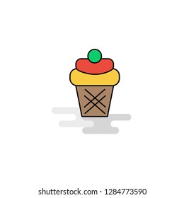 Flat Ice cream Icon. Vector