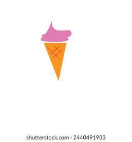 flat ice cream logo or clip art
