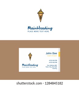 Flat Ice cream Logo and Visiting Card Template. Busienss Concept Logo Design