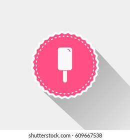 flat ice cream with long shadow