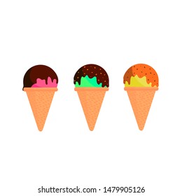 Flat Ice Creamy Icon Vector Art