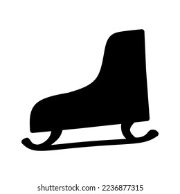 Flat ice skates icon set collection. isolated on white background. vector illustration