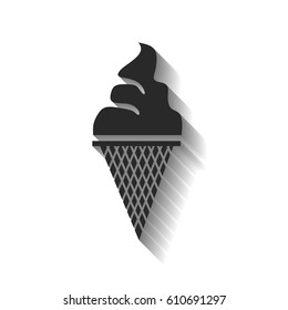 Flat ice-cream cone icon