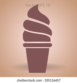 Flat ice-cream icon.