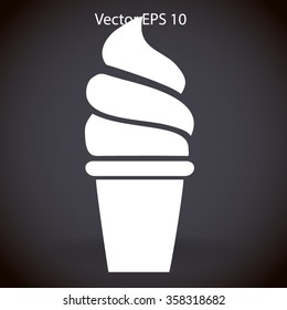 Flat ice-cream icon.