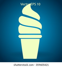 Flat ice-cream icon.