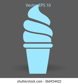 Flat ice-cream icon.