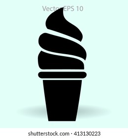 Flat ice-cream icon.