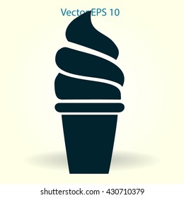 Flat ice-cream icon.