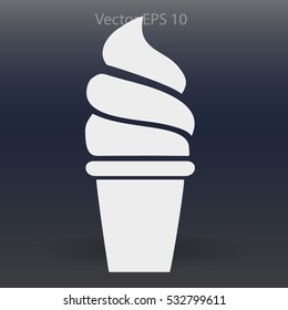 Flat ice-cream icon.