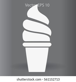 Flat ice-cream icon.