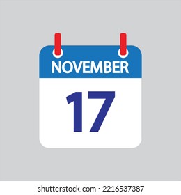 Flat icon 17th of Novembar solated on gray background. Vector illustration.