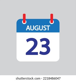 Flat icon 23th of August solated on gray background. Vector illustration.