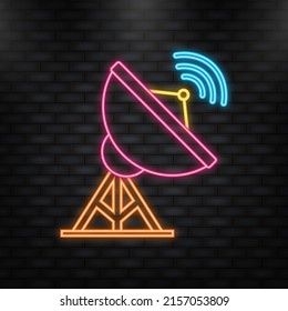 Flat icon with 5g for web design. Modern technologies. Vector illustration. Neon icon.