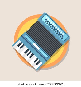 flat icon or accordion