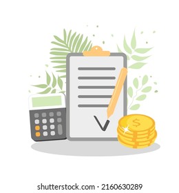 flat icon accounting, finance, budget management