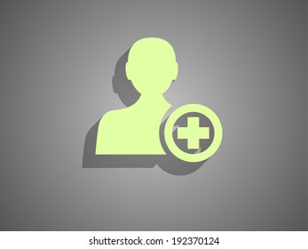 Flat icon of add friend