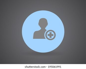 Flat icon of add friend