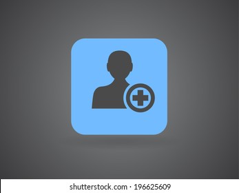 Flat icon of add friend