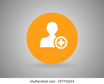 Flat icon of add friend